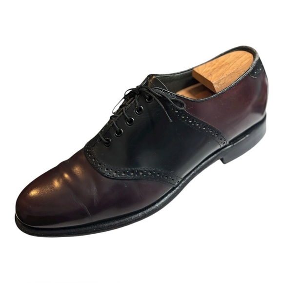 Jarman Burgundy & Black Oxfords Men’s Size 10 Lace Up main image 2